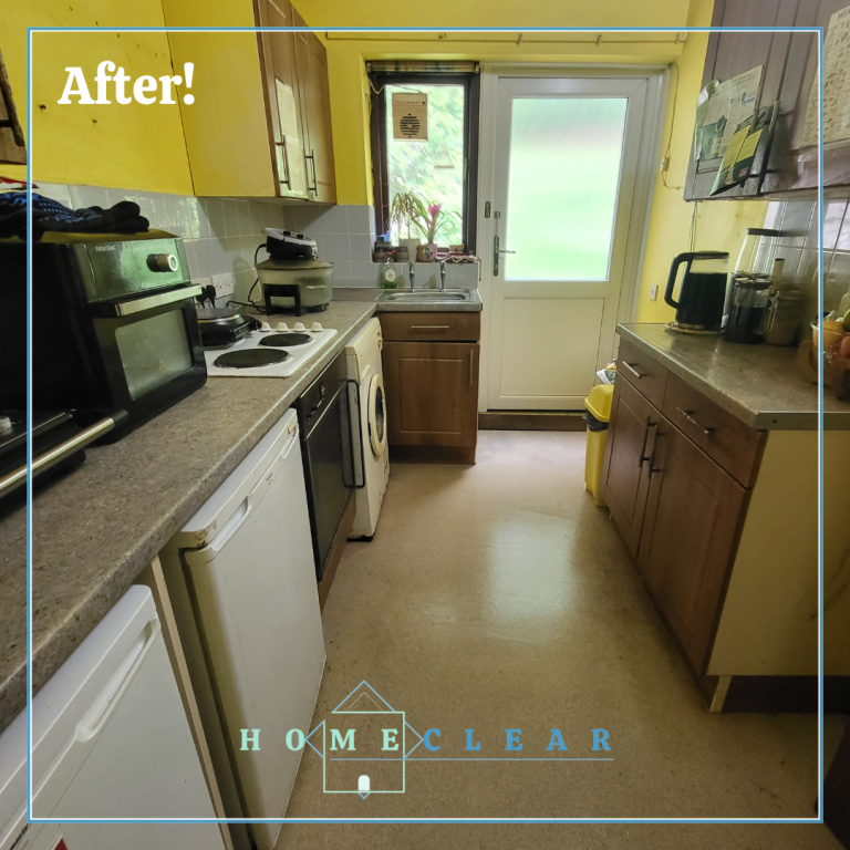 A clear and clean kitchen that has been sorted